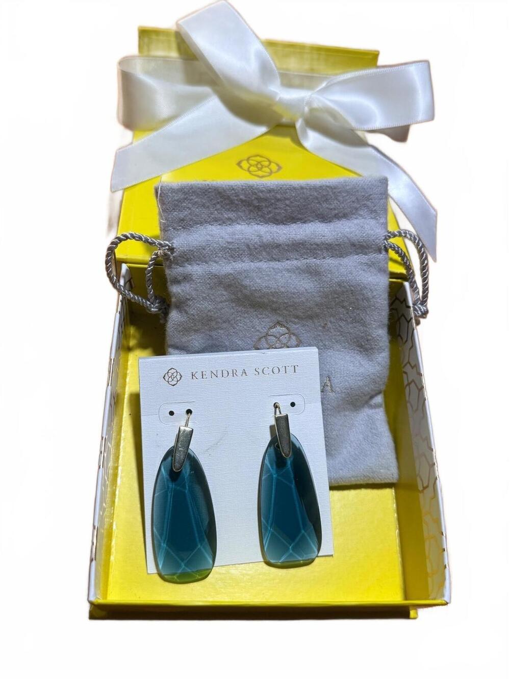 Kendra Scott Maize teal Drop Earrings